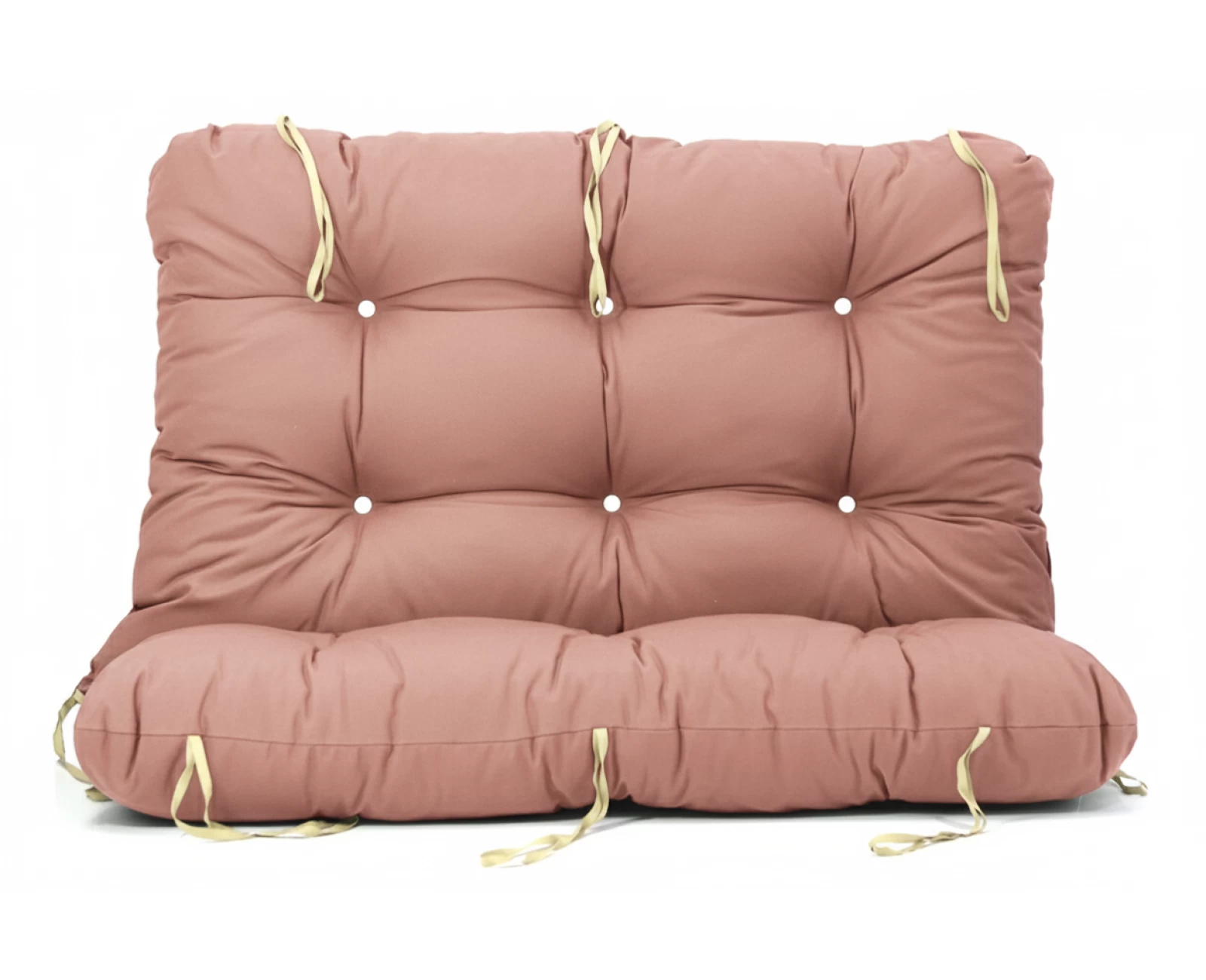 Μαξιλάρι για καναπέ με ενσωματωμένη πλάτη λονέτα - Μονόχρωμο ροζ - σομόν | Mypouf.gr