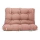 Μαξιλάρι για καναπέ με ενσωματωμένη πλάτη λονέτα - Μονόχρωμο ροζ - σομόν | Mypouf.gr