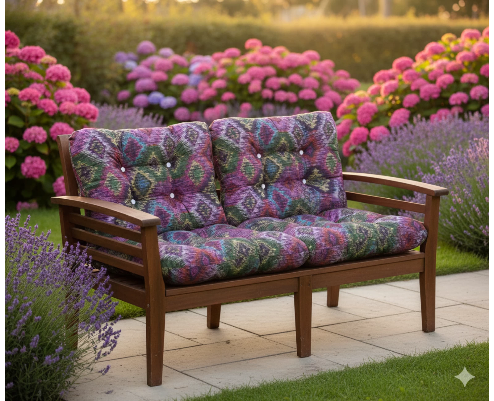 Μαξιλάρι για καναπέ με ενσωματωμένη πλάτη - Λονέτα Ύφασμα More 301 με σχέδιο ρόμβο | Mypouf.gr