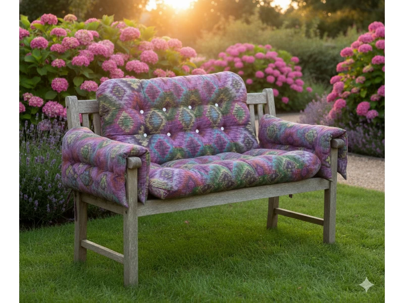 Μαξιλάρι για καναπέ με ενσωματωμένη πλάτη - Λονέτα Ύφασμα More 301 με σχέδιο ρόμβο