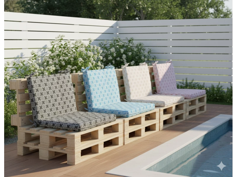 Μαξιλάρι για καναπέδες λονέτα με κορδόνια στην πλάτη απόχρωση του ανθρακί με σχέδιo Kanada