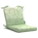 Μαξιλάρι καρέκλας λονέτα με κορδόνια στην πλάτη Frig 701 απόχρωση του πράσινου με σχέδιo φύλλα | Mypouf.gr