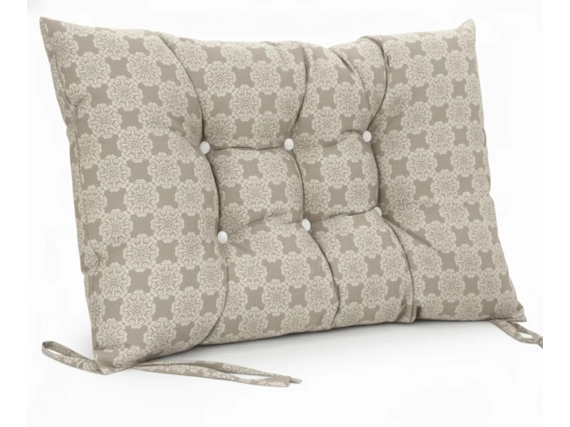 Μαξιλάρι Κάθισμα με κουμπιά - Μπαμπού Λονέτα Ύφασμα απόχρωση του μπεζ με σχέδιo Kanada - Norman