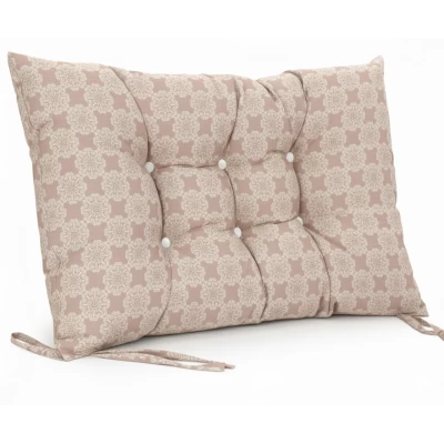 Μαξιλάρι Κάθισμα με κουμπιά - Μπαμπού Λονέτα Ύφασμα απόχρωση του σομόν με σχέδιo Kanada - Norman