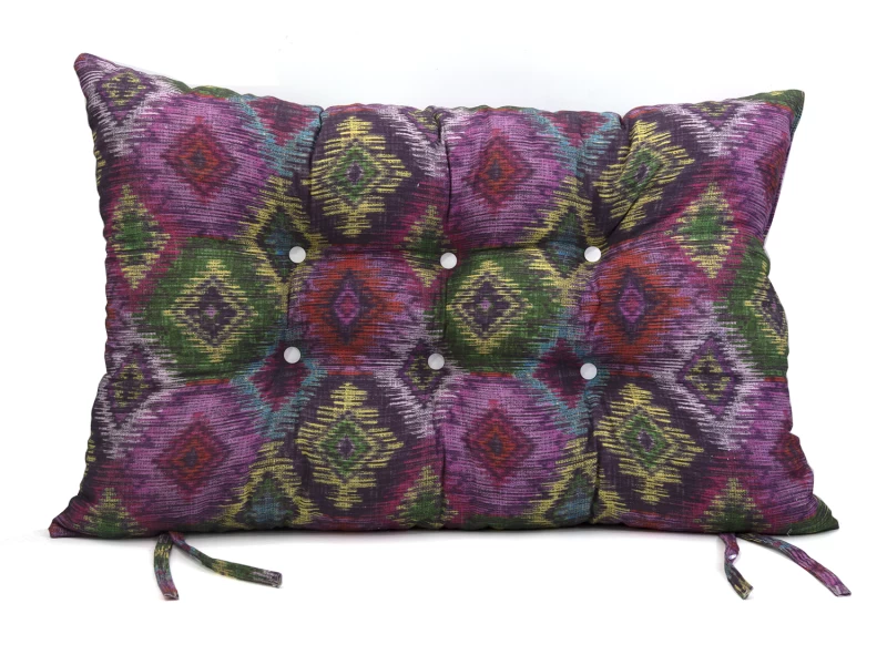 Μαξιλάρι Κάθισμα με κουμπιά - Μπαμπού Λονέτα Ύφασμα More 301 με σχέδιο ρόμβο