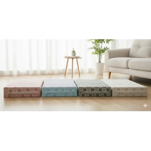 Μαξιλάρι λονέτα ύφασμα για παλέτα απόχρωση του σομόν με σχέδιo Kanada