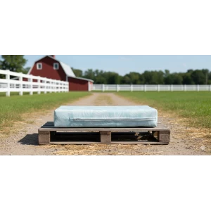 Μαξιλάρι λονέτα ύφασμα για παλέτα Frig 601 απόχρωση του γαλάζιου με σχέδιo φύλλα