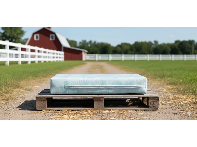 Μαξιλάρι λονέτα ύφασμα για παλέτα Frig 601 απόχρωση του γαλάζιου με σχέδιo φύλλα