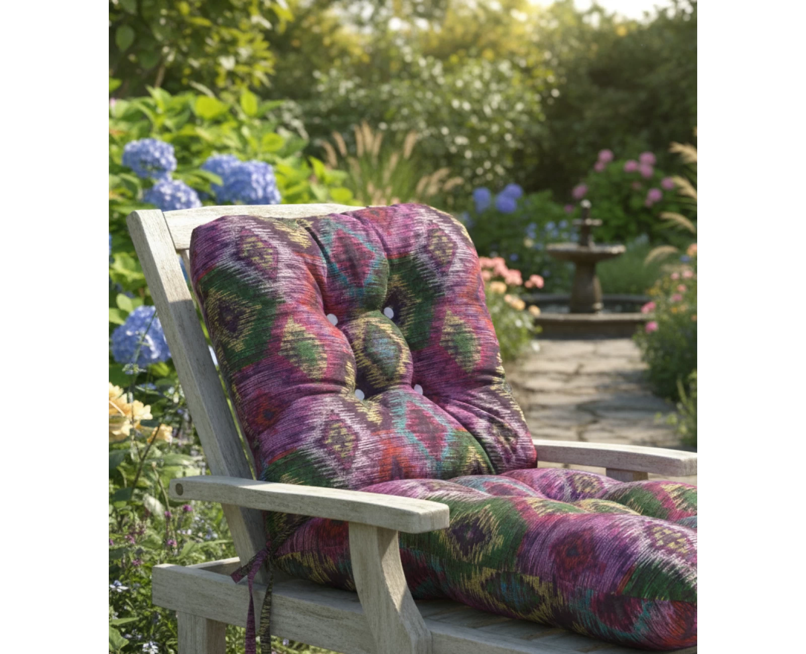 Μαξιλάρι μπαμπού ύφασμα λονέτα με πλάτη More 301 με σχέδιο ρόμβο | Mypouf.gr