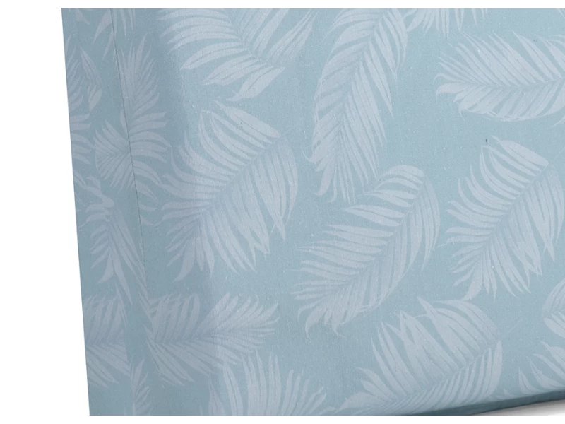 Μαξιλάρι πλάτης τριγωνικό Λονέτα Ύφασμα Frig 601 απόχρωση του γαλάζιου με σχέδιo φύλλα