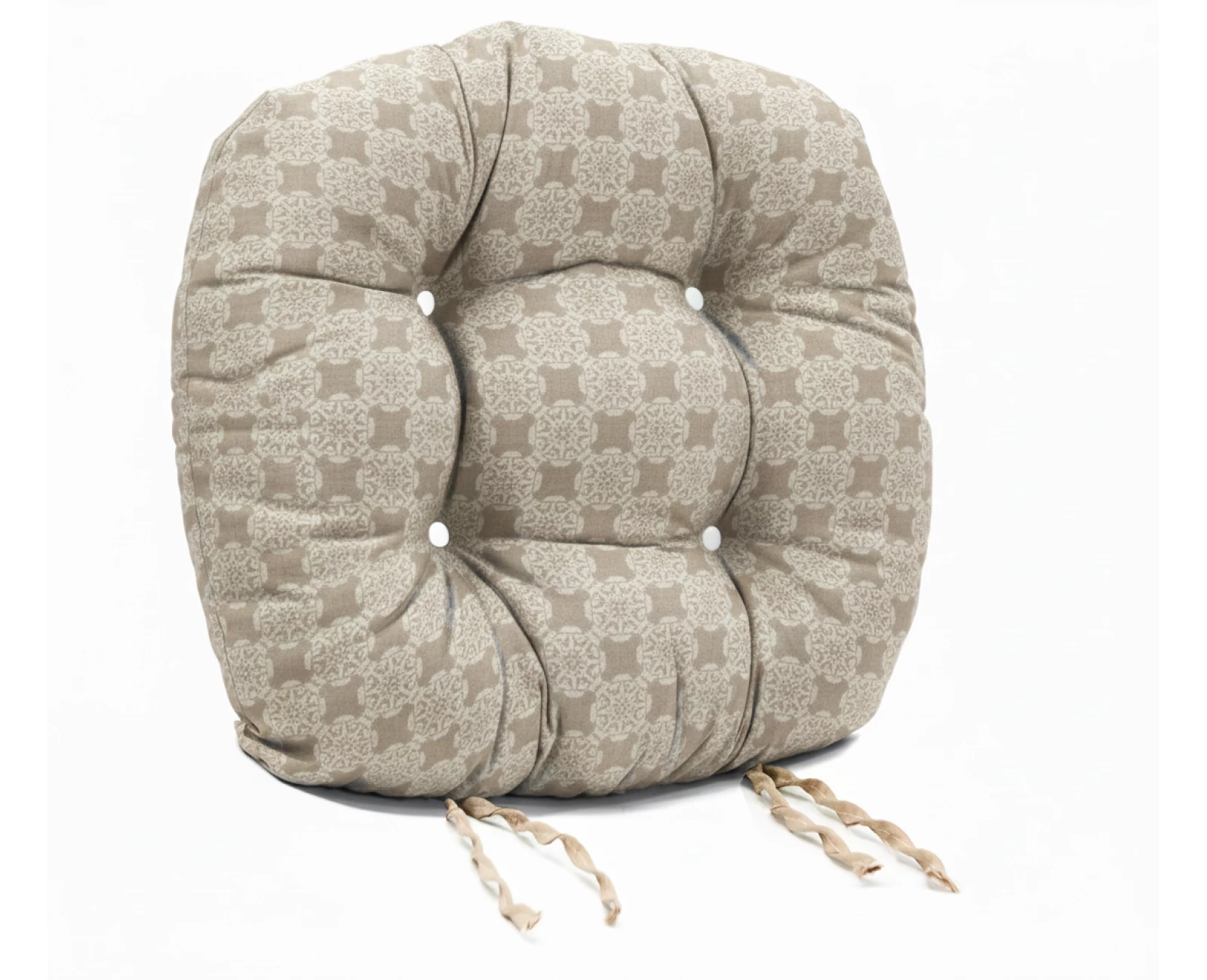 Μαξιλάρι στρογγυλό κάθισμα μπαμπού - Λονέτα Ύφασμα απόχρωση του μπεζ Με Σχέδιο Kanada - Norman | Mypouf.gr