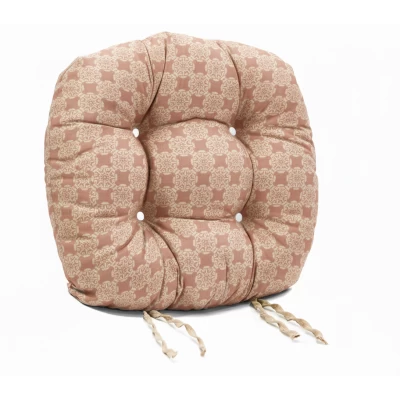 Μαξιλάρι στρογγυλό κάθισμα μπαμπού - Λονέτα Ύφασμα απόχρωση του σομόν Με Σχέδιο Kanada - Norman