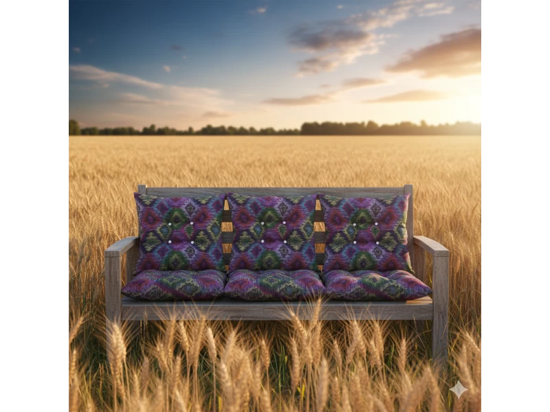 Μαξιλάρι κάθισμα μπαμπού Λονέτα Ύφασμα More 301 με σχέδιο ρόμβο