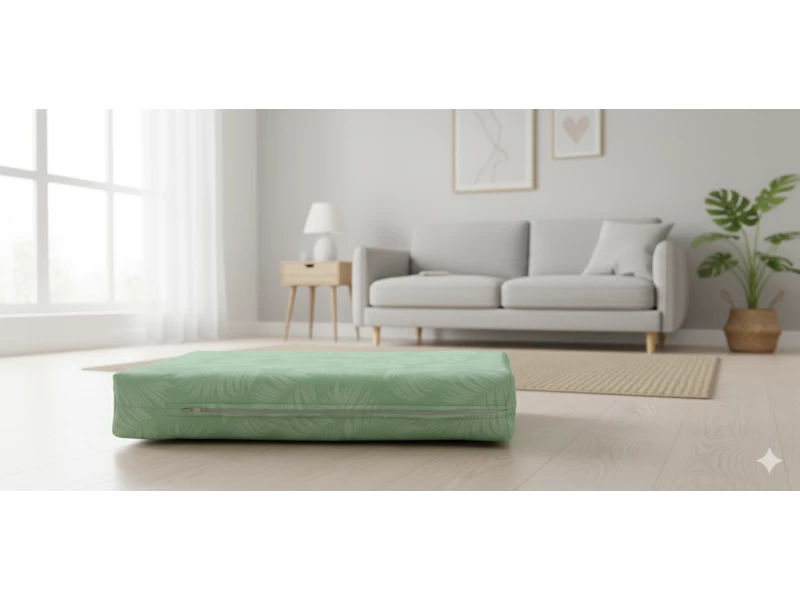 Μαξιλάρι λονέτα ύφασμα για παλέτα Frig 701 απόχρωση του πράσινου με σχέδιo φύλλα