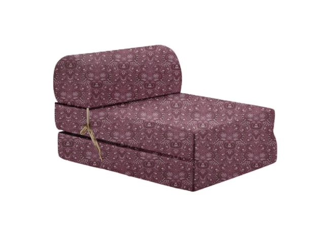 Πολυθρόνα - Κρεβάτι Flip Chair Florina - Sefu 301 - Λονέτα Ύφασμα Βυσσινί Με Σχέδιο