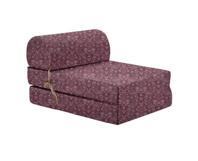 Πολυθρόνα - Κρεβάτι Flip Chair Florina - Sefu 301 - Λονέτα Ύφασμα Βυσσινί Με Σχέδιο | Mypouf.gr