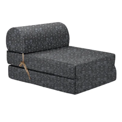 Πολυθρόνα - Κρεβάτι Flip Chair Florina - Sefu 850 - Λονέτα Ύφασμα Μαύρο Με Σχέδιο