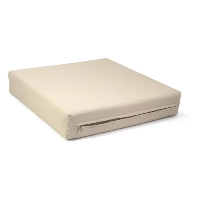 Μαξιλάρι αδιάβροχο ύφασμα μονόχρωμο μπεζ με μονοκόμματο αφρολέξ