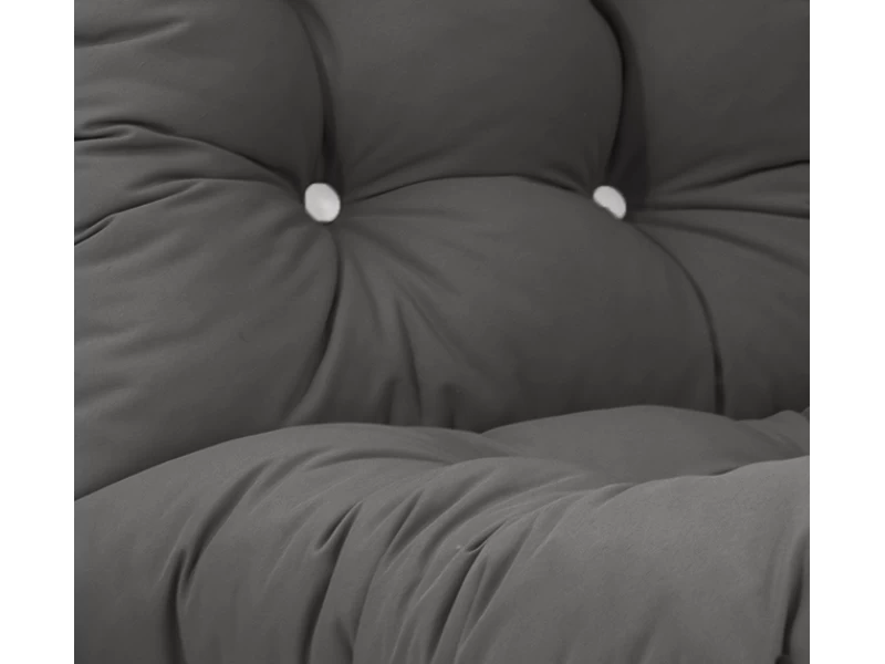 Μαξιλάρι αδιάβροχο μπαμπού μονόχρωμο γκρι σκούρο από Ομπρελόπανο με πλάτη