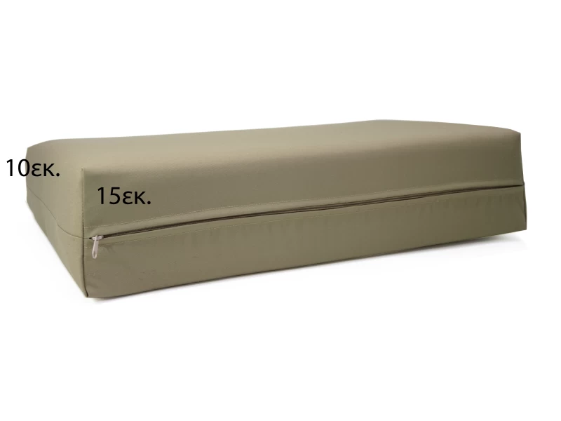 Μαξιλάρι Πλάτης Τριγωνικό Αδιάβροχο Ύφασμα Μονόχρωμο Kakki