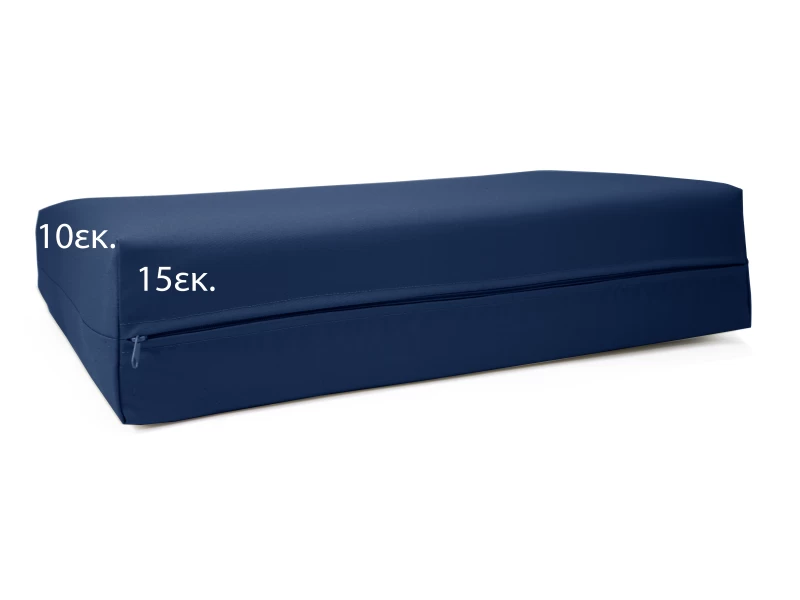 Μαξιλάρι Πλάτης Τριγωνικό Αδιάβροχο Ύφασμα Μονόχρωμο Μπλε