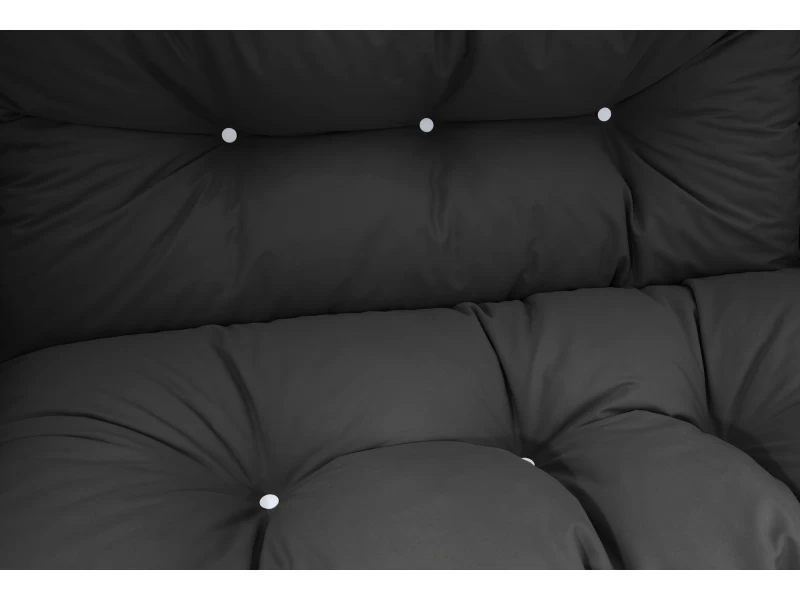 Μαξιλάρι αδιάβροχο για καναπέ με ενσωματωμένη πλάτη μαύρο