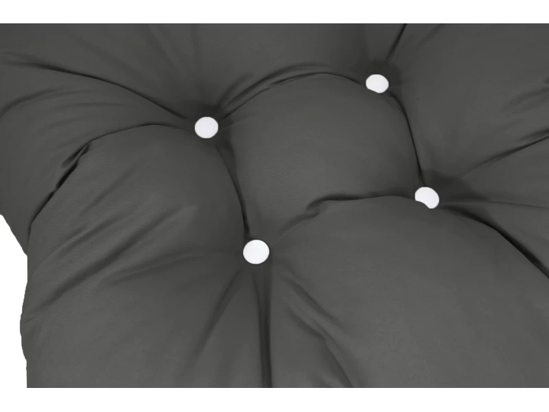 Μαξιλάρι πέταλο αδιάβροχο για κάθισμα με κουμπιά γκρι σκούρο