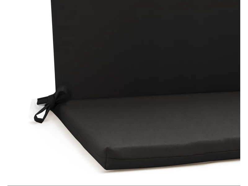 Μαξιλάρι για καναπέδες αδιάβροχο με κορδόνια στην πλάτη μαύρο μονόχρωμο