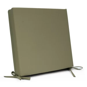 Μαξιλάρι με δέσιμο αδιάβροχο ύφασμα μονόχρωμο Kakki με μονοκόμματο αφρολέξ