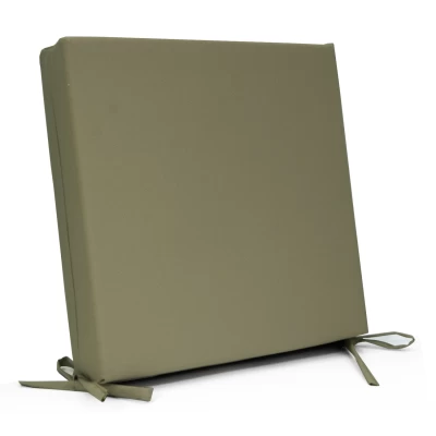 Μαξιλάρι με δέσιμο αδιάβροχο ύφασμα μονόχρωμο Kakki με μονοκόμματο αφρολέξ