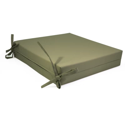 Μαξιλάρι με δέσιμο αδιάβροχο ύφασμα μονόχρωμο Kakki με μονοκόμματο αφρολέξ