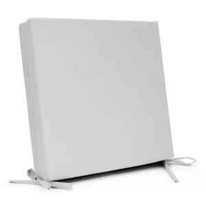 Μαξιλάρι με δέσιμο αδιάβροχο ύφασμα μονόχρωμο λευκό με μονοκόμματο αφρολέξ