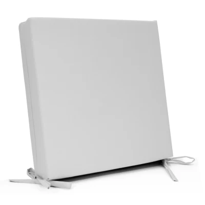 Μαξιλάρι με δέσιμο αδιάβροχο ύφασμα μονόχρωμο λευκό με μονοκόμματο αφρολέξ