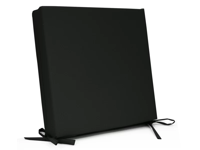 Μαξιλάρι με δέσιμο αδιάβροχο ύφασμα μονόχρωμο μαύρο με μονοκόμματο αφρολέξ Μαξιλάρι με δέσιμο αδιάβροχο ύφασμα μονόχρωμο μαύρο με μονοκόμματο αφρολέξ