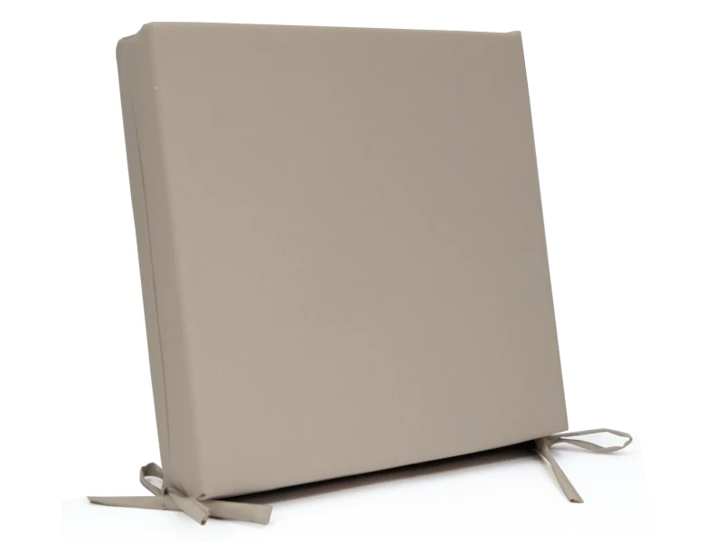 Μαξιλάρι με δέσιμο αδιάβροχο ύφασμα μονόχρωμο μπέζ με μονοκόμματο αφρολέξ Μαξιλάρι με δέσιμο αδιάβροχο ύφασμα μονόχρωμο μπέζ με μονοκόμματο αφρολέξ