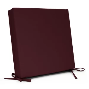 Μαξιλάρι με δέσιμο αδιάβροχο ύφασμα μονόχρωμο μπορντώ με μονοκόμματο αφρολέξ