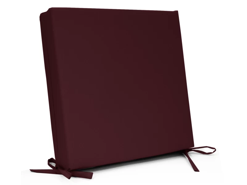 Μαξιλάρι με δέσιμο αδιάβροχο ύφασμα μονόχρωμο μπορντώ με μονοκόμματο αφρολέξ Μαξιλάρι με δέσιμο αδιάβροχο ύφασμα μονόχρωμο μπορντώ με μονοκόμματο αφρολέξ