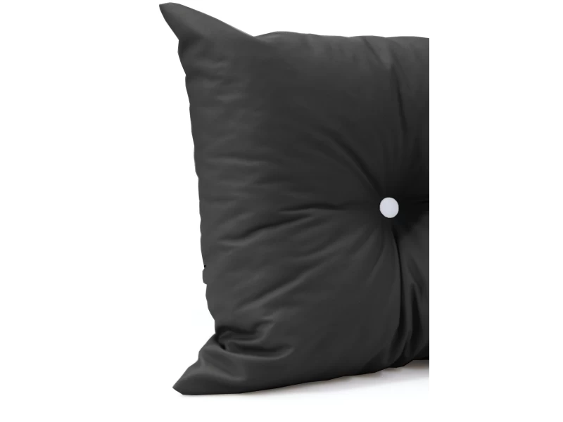 Μαξιλάρι Πλάτης Με 2 Κουμπιά Από Ομπρελόπανο αδιάβροχο Μαύρο χρώμα