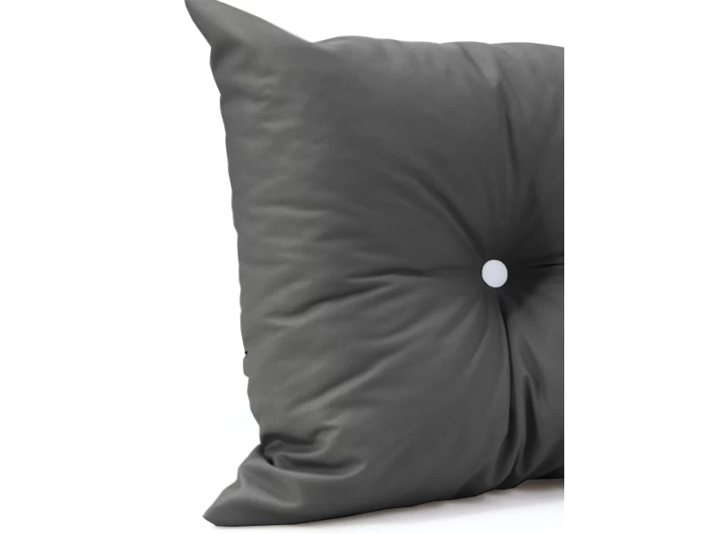 Μαξιλάρι Πλάτης Με 2 Κουμπιά Από  αδιάβροχο γκρι σκούρο χρώμα