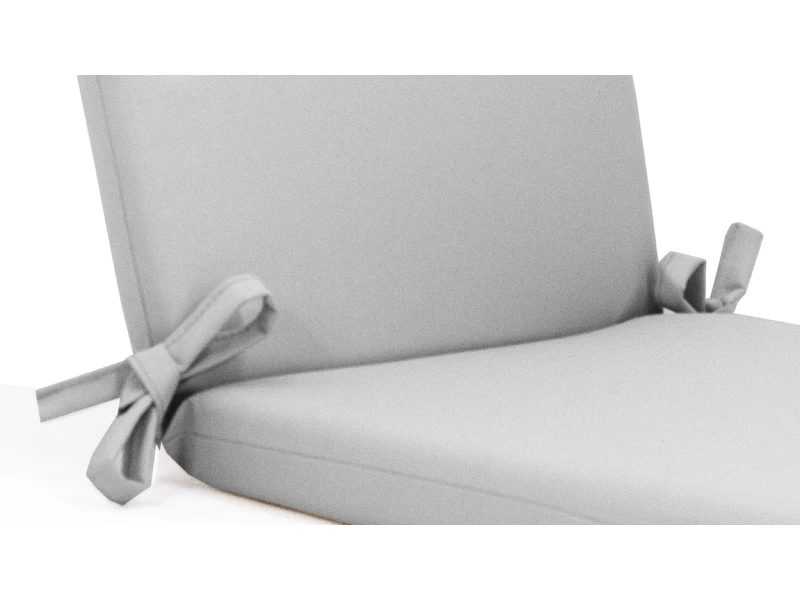 Μαξιλάρι αδιάβροχο 100% καρέκλας με κορδόνια στην πλάτη μονόχρωμο λευκό Μαξιλάρι αδιάβροχο 100% καρέκλας με κορδόνια στην πλάτη μονόχρωμο λευκό