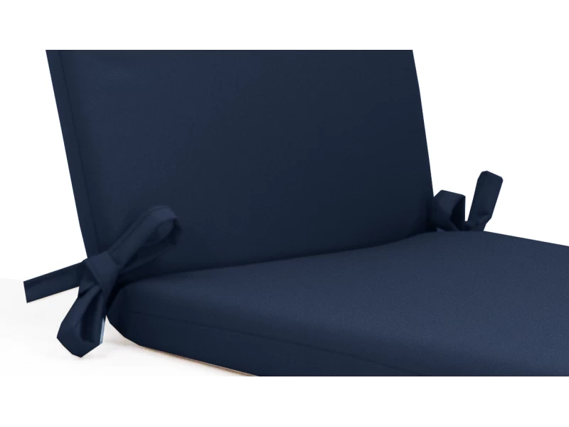 Μαξιλάρι αδιάβροχο 100% καρέκλας με κορδόνια στην πλάτη μονόχρωμο μπλε σκούρο Μαξιλάρι αδιάβροχο 100% καρέκλας με κορδόνια στην πλάτη μονόχρωμο μπλε σκούρο