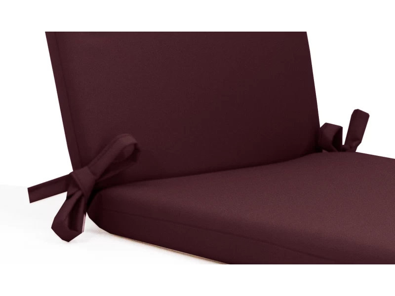 Μαξιλάρι αδιάβροχο 100% καρέκλας με κορδόνια στην πλάτη μονόχρωμο μπορντώ Μαξιλάρι αδιάβροχο 100% καρέκλας με κορδόνια στην πλάτη μονόχρωμο μπορντώ