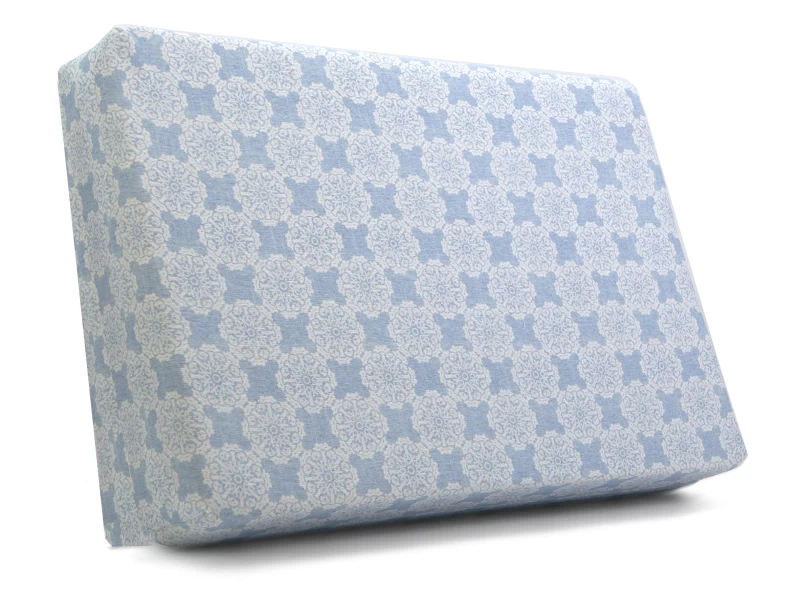 Μαξιλάρι πλάτης τριγωνικό Λονέτα Ύφασμα απόχρωση του γαλάζιου με σχέδιo Kanada - Norman