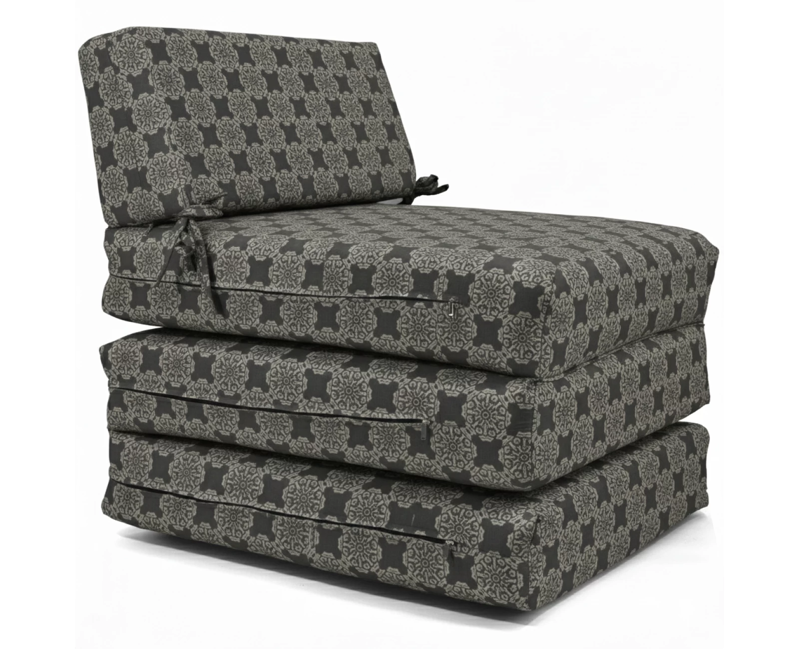 Πολυθρόνα - Κρεβάτι Flip Chair Panama Λονέτα Ύφασμα απόχρωση του ανθρακί σχέδιο Kanada | Mypouf.gr
