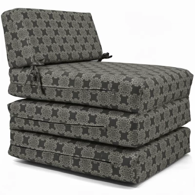 Πολυθρόνα - Κρεβάτι Flip Chair Panama Λονέτα Ύφασμα απόχρωση του ανθρακί σχέδιο Kanada