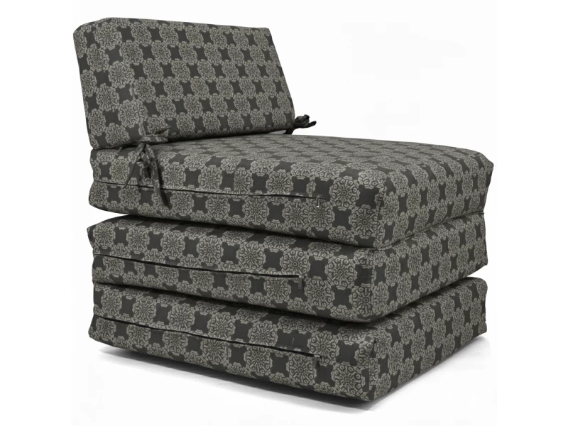 Πολυθρόνα - Κρεβάτι Flip Chair Panama Λονέτα Ύφασμα απόχρωση του ανθρακί σχέδιο Kanada