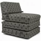 Πολυθρόνα - Κρεβάτι Flip Chair Panama Λονέτα Ύφασμα απόχρωση του ανθρακί σχέδιο Kanada | Mypouf.gr
