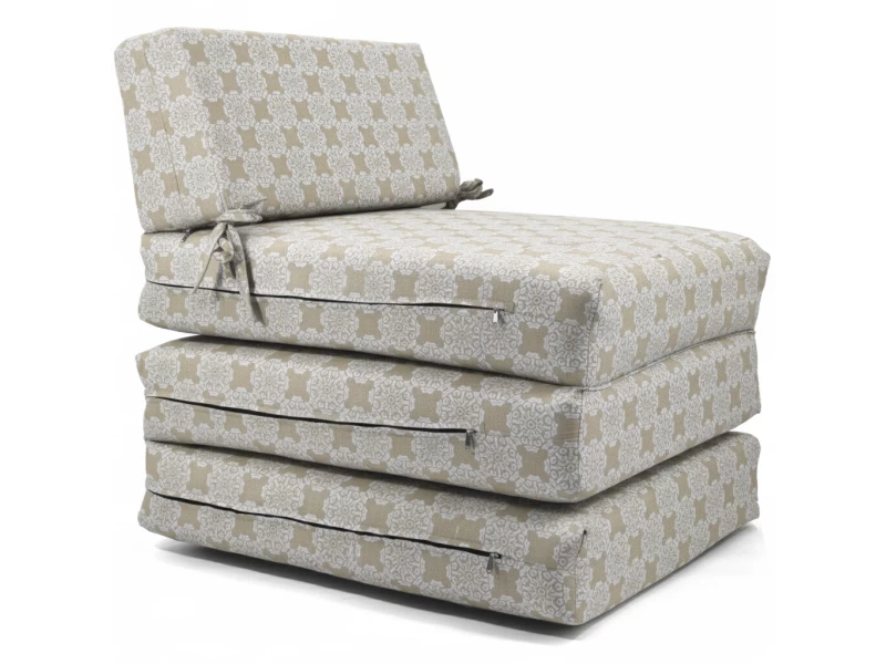 Πολυθρόνα - Κρεβάτι Flip Chair Panama Λονέτα Ύφασμα απόχρωση του μπέζ σχέδιο Kanada