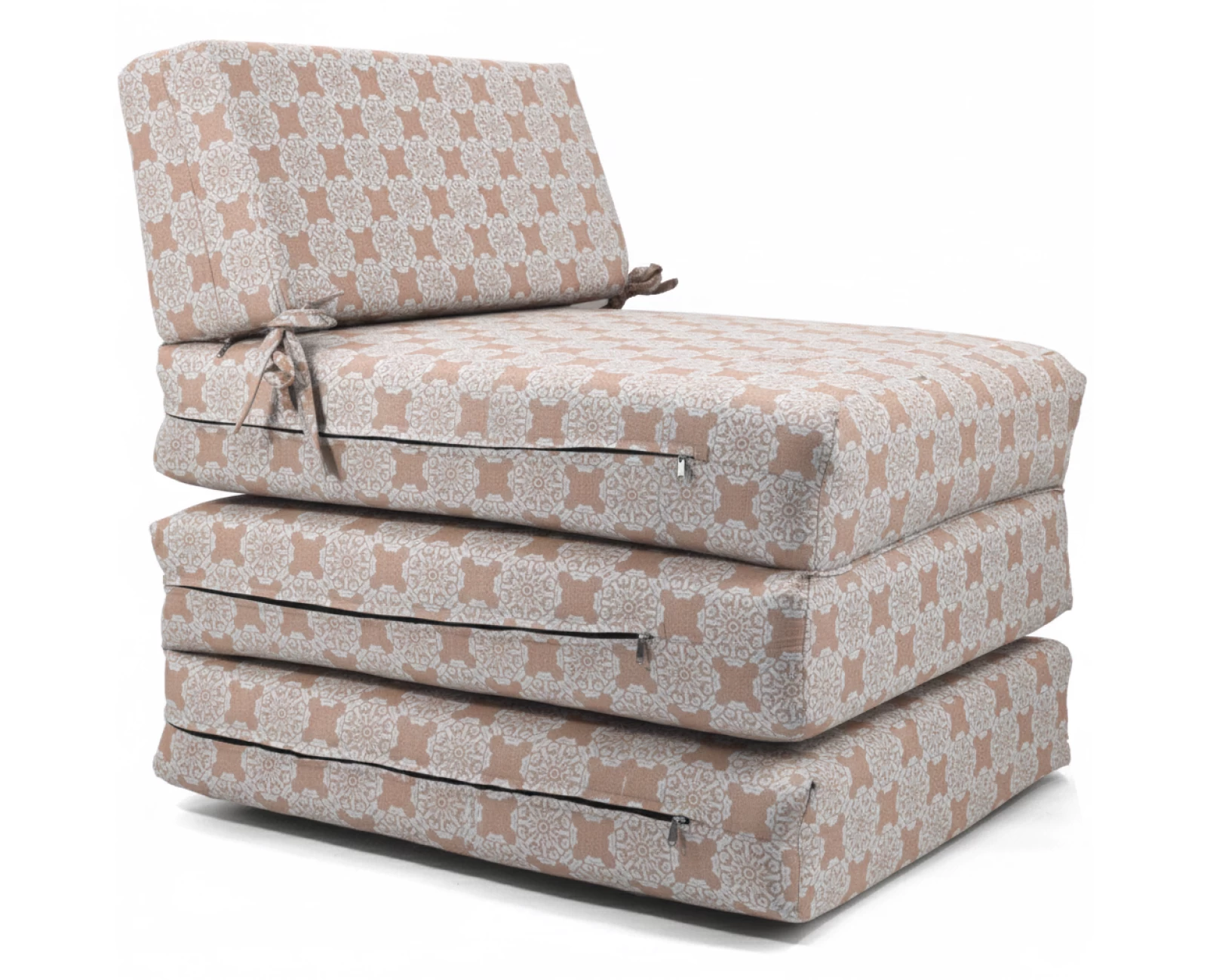 Πολυθρόνα - Κρεβάτι Flip Chair Panama Λονέτα Ύφασμα απόχρωση του σομόν σχέδιο Kanada | Mypouf.gr