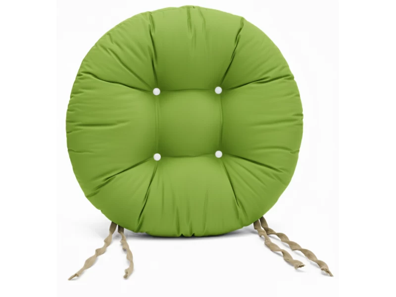 Μαξιλάρι κάθισμα μπαμπού στρογγυλό - Κρετόν λαχανί ύφασμα